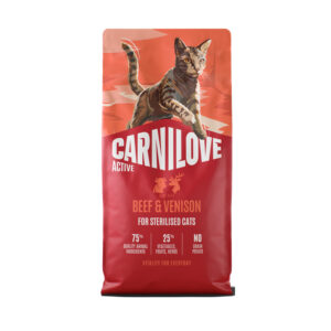 CARNILOVE CAT ACTIVE STERILISED BEEF AND VENSION