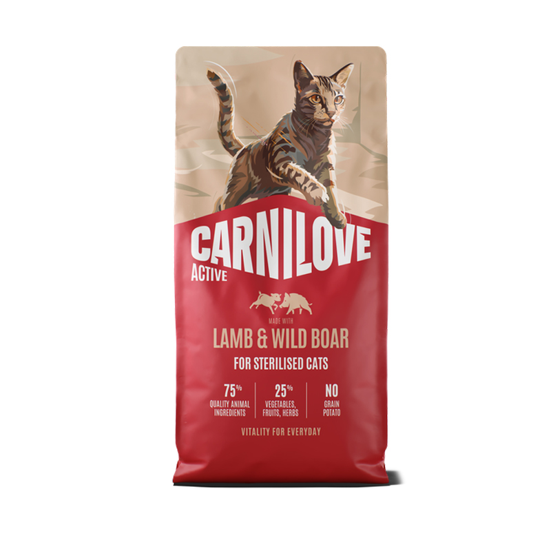CARNILOVE CAT ACTIVE STERILISED LAMB AND WILD BOAR