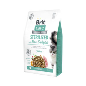 BRIT CARE CAT STERILISED WITH RAW DELIGHTS CHICKEN 2kg