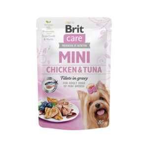 BRIT CARE MINI DOG POUCH CHICKEN AND TUNA 85gr