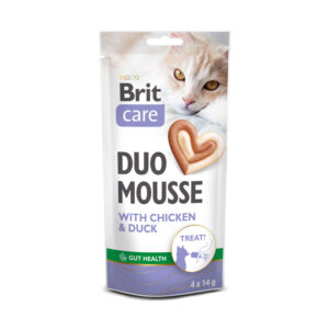 BRIT CARE CAT TREAT DUO MOUSSE WITH CHICKEN AND DUCK 4x14gr