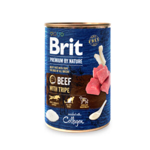 BRIT PREMIUM CANS BEEF WITH STRIPES 400gr