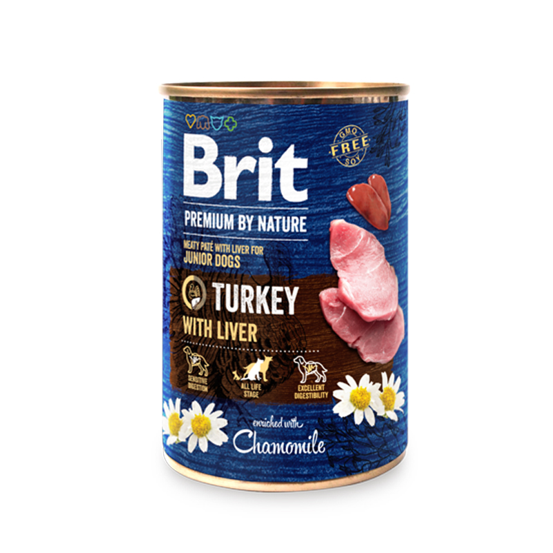 BRIT PREMIUM CANS TURKEY WITH LIVER 400gr