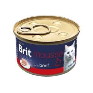 BRIT PREMIUM CAT CAN MOUSSE BEEF 85gr