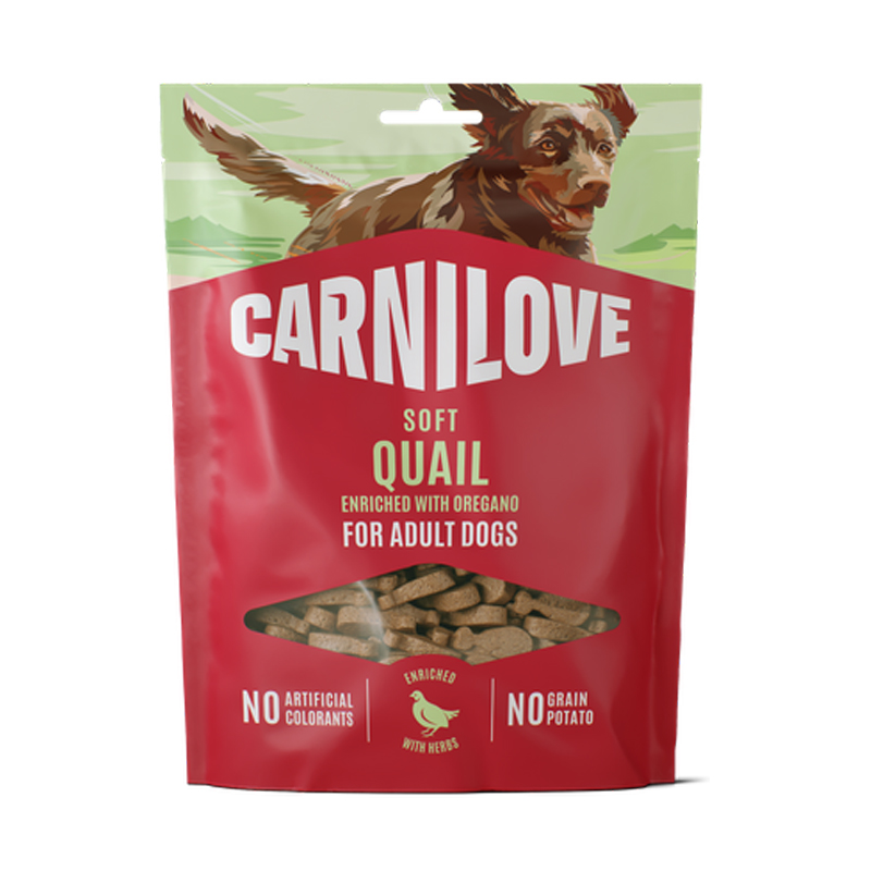 CARNILOVE DOG SOFT QUAIL WITH OREGANO 200gr CARNILOVE DOG SOFT QUAIL WITH OREGANO 200gr
