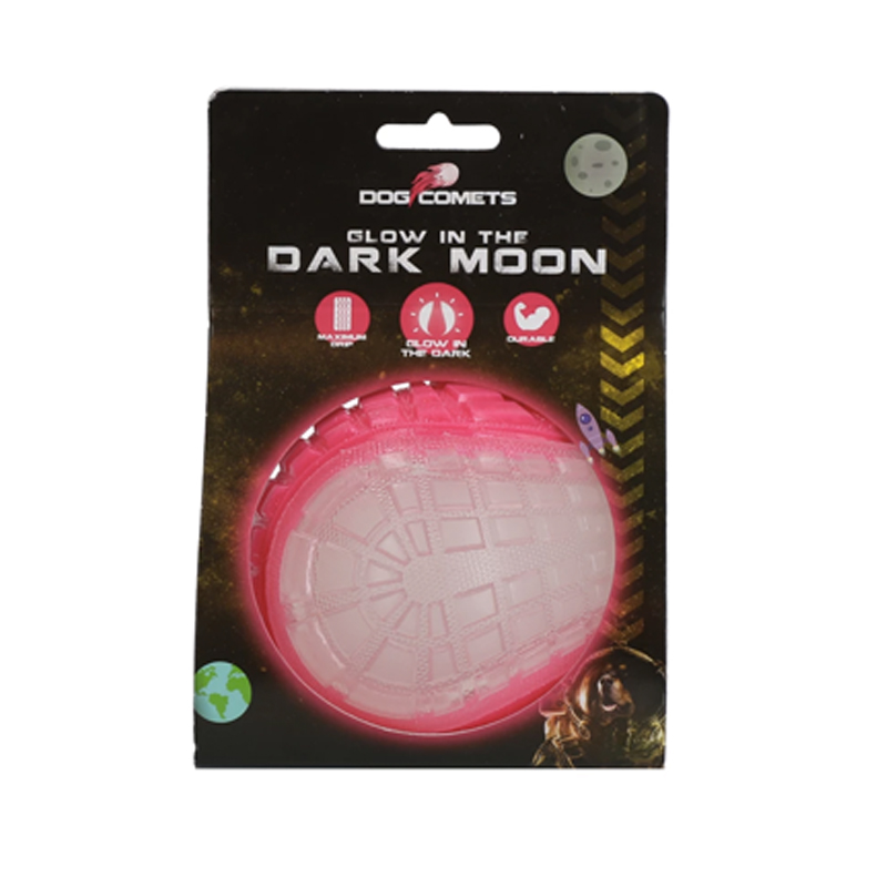 DOG COMETS GLOW IN THE DARK MOON PINK L 100mm